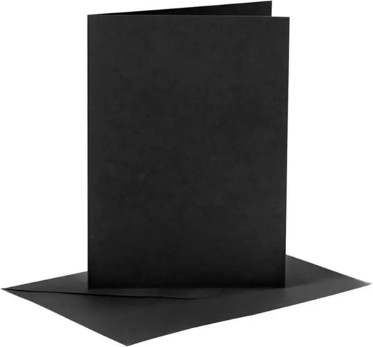Creativ company kaarten enveloppen zwart 10,5x15 cm 50 sets