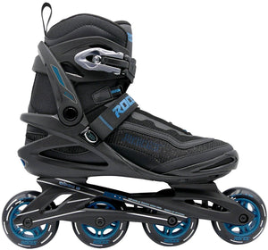Roces icon x 80 skeelers - inline skates - zwart blauw - maat 42