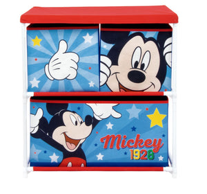 Disney mickey star toy storage stand with 3 compartments 53x30x60 cm