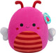 Jazwares squishmallows - medium plush (mara - hot pink bee w orange and burgundy striped belly) - 30cm plush