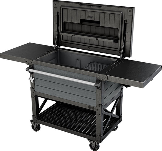 Keter unity patio cooler partytafel - 95,5x58,4x89,8cm - zwart