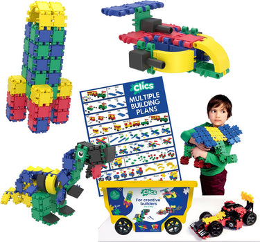 Clics rolbox bouwblokken - bouwset 15in1