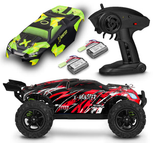 Overmax x-monster 3.5 rc auto – 4x4 – 1:18 schaal – 30 km h - bereik 100 m – 2 accu’s (40 min) – extra carrosserie – offroad – tuv-gecertificeerd