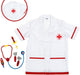 Klein toys - dokter set - met jasje en 6 accessoires - wit rood - complete set