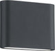 Trio thames ii - wandlamp - antraciet - incl. 2x smd 2,5w - verlichting omhoog en omlaag - wandmontage - niet dimbaar - buitenverlichting - ip54