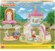 Sylvanian families 5746 baby zandbak zwembad- inclusief 1 fluweelzachte bloemen hangoor konijn baby