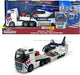 Majorette grand series - volvo truck + police helicopter nl - metaal - licht en geluid - 35 cm - speelgoedvoertuig