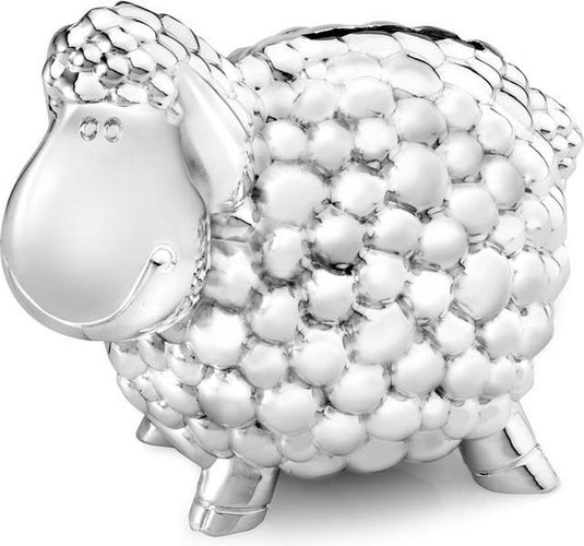 Zilverstad - spaarpot schaap zilver kleur