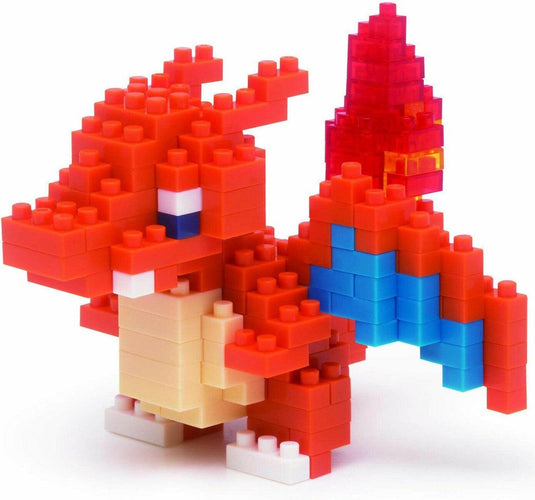 Bandai - nanoblock - charizard - pokémon - mini brick figuur - bouwset - pixel charizard pokémon charizard figuur bouwpakket - nbpm008