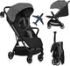 Lionelo julie air - ultralichte buggy - reisbuggy - auto-folding compact - slechts 7,5 kg - reizen handbagage - verstelbare rugleuning tot ligstand - xxl zonnescherm met upf50+ - onderhoudsvrije wielen - vanaf 6 maanden tot 22 kg - kinderwagen