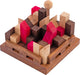Longfield city puzzle – houten breinbreker – acaciahout – 11 stukken – burcht puzzelspel – engelhart