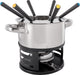 Cosy trendy fondue set met 6 vorken - rvs - ø 17cm