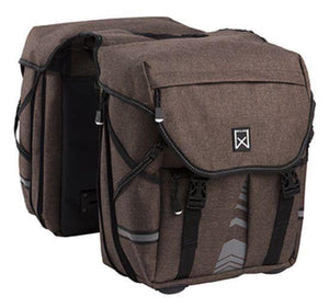 Willex bagagetas 1200 - dubbele fietstas - 28 liter - bruin