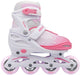 Roces jokey x girl verstelbare inline skates - wit roze - maat 38-41