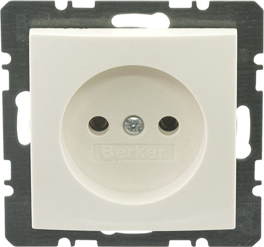Berker s1 inbouw wandcontactdoos (wcd) 1-voudig polar wit