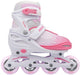 Roces jokey x girl verstelbare inline skates - wit roze - maat 30-33
