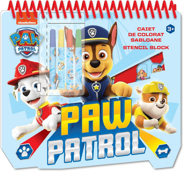 Paw patrol kleurblok met stiften + stickers + sjabloon