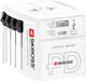 Skross - wereldreisadapter muv pro 2-polig + 1 usb snellader + 1 type c 2500 ma wit