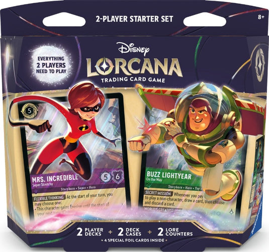 Disney lorcana : wilds unknown – 2-speler starterset | mrs. incredible buzz lightyear