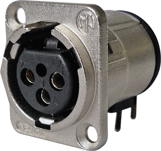 Neutrik nc3fd-h-0 xlr-connector flensbus, contacten haaks aantal polen: 3 zilver 1 stuk(s)