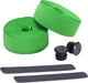 Bbb cycling stuurlint racefiets - zelfklevend stuurtape met stretch materiaal - antislip - lengte: 200cm - dikte: 2mm - inclusief stuurdoppen - groen - raceribbon bht-01