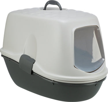 Trixie berto top - kattenbak overdekt met zeef scheidingssysteem - grijs - 59x39x42 cm