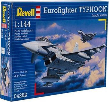 Revell modelbouwpakket vliegtuigen - 04282 eurofighter typhoon - single seater - europees gevechtsvliegtuig plastic - 1:144 - modelbouw