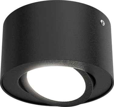 Briloner tube - opbouwlamp - plafondlamp - led 5 w - reflector kantelbaar - 470 lumen - 3.000 kelvin - zwart - ø 9cm