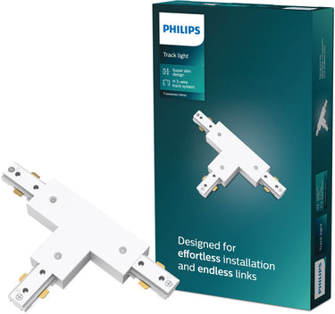 Philips led philips easylink - connector - t-vormige connector - wit - railverlichting