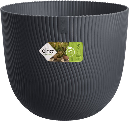 Elho sereh rond 60 - grote bloempot voor binnen buiten - 100% gerecycled plastic - ø 59 x h 50.6 cm - antraciet