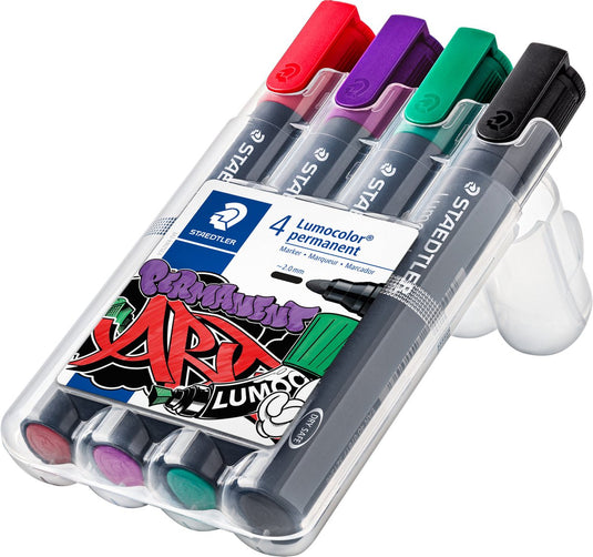 Staedtler lumocolor permanent marker ronde punt - box 4 st