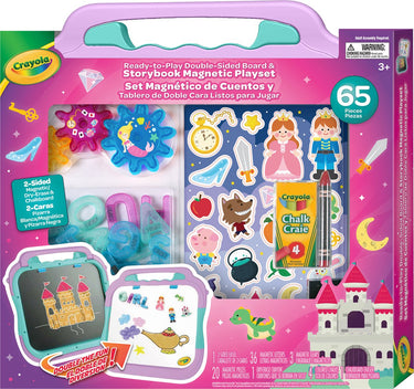 Crayola - hobbypakket - creëer je eigen sprookje - dubbelzijdig krijtbord: zwart en wit magnetisch krijtbord