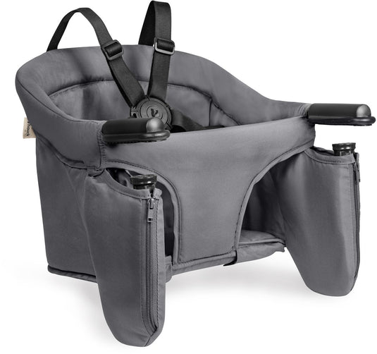 Hauck fix n sit - mobiel tafelzitje voor kinderen - dark grey
