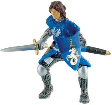 Bullyland 80784 – speelfiguur prins met zwaard blauw – ca. 8cm – levensecht en detailrijk vormgegeven – ideaal als fantasiefiguur, decoratie of klein cadeautje voor kinderen vanaf 3 jaar
