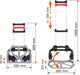 Starx steekwagen - inklapbaar - max 60 kg - aluminium
