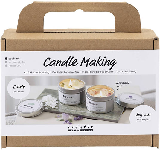 Creativ company cc mini hobbyset kaarsgieten sojakaars met kristallen