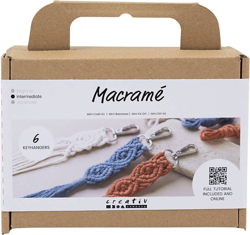 Afbeelding laden in galerijviewer, Creativ company mini hobbyset macrame sleutelhangers
