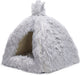 Beeztees kitten cave cosmo - kattenmand - pluche - grijs - 40x40x40 cm