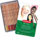 Derwent academy aquarelpotloden huidskleuren van hoge kwaliteit - set van 12 skintones kleurpotloden in blik