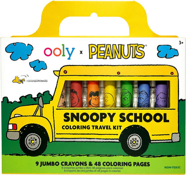 Ooly - x peanuts - snoopy reispakket - 9 krijtjes met 48 pagina's