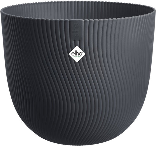 Elho sereh rond 40 - bloempot voor binnen buiten - 100% gerecycled plastic - ø 39.0 x h 33.3 cm - antraciet