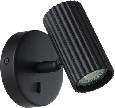 Eglo portillo wandlamp - gu10 - 11 cm - zwart
