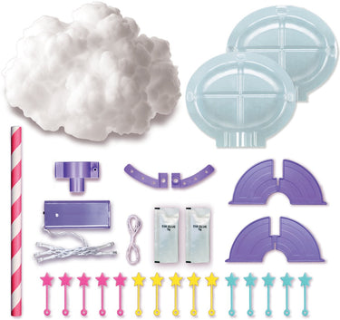 4m knutselen - creëer een fluffy lichtwolk - led - glow in the dark accessoires - kidzmaker - 5 jaar