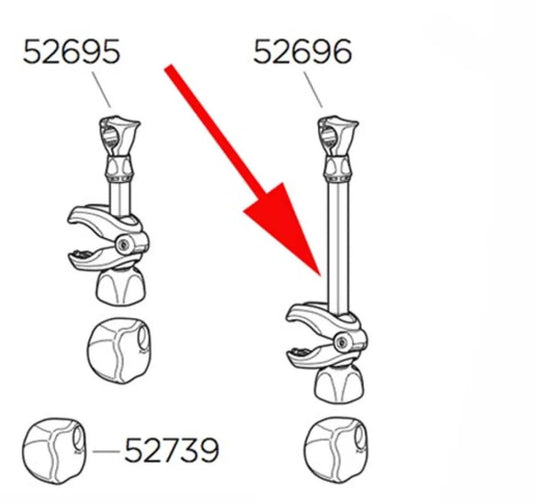 Thule medium bike arm without 917 918 eur slot zwart