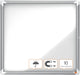 Nobo premium plus afsluitbare glazen buitenvitrine magnetisch 6xa4 voor formaat met zijslot - grijs wit