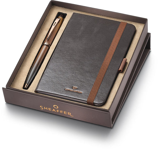 Sheaffer balpen - giftset 100 9374 - coffee edition - met klein notitieboek sf-g2937451-4