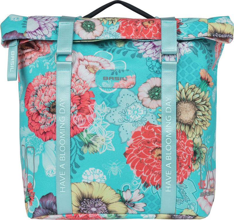 Load image into Gallery viewer, Basil Bloom Field dubbele fietstas, waterdicht, sky blue, 35L
