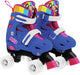 K3 - rolschaatsen - maat 34 37 - verstelbaar in 4 maten - met stopper - blauw - regenboog - met wieltjes in 4 kleuren