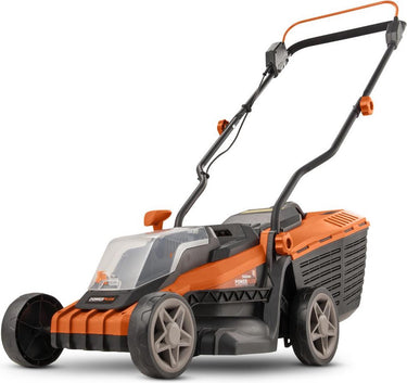 Powerplus dual power accu grasmaaier powdpg75561 - 20 v, 340 mm ø grasmachine, zonder accu en lader, met grasopvangsysteem en achteruitworp