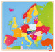 Goki puzzel - europa - 35 stukjes - 32x30x1cm - hout - 5+